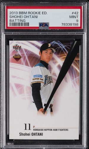 2013 BBM ROOKIE EDITION BATTING #42 SHOHEI OHTANI ROOKIE RC PSA 9
