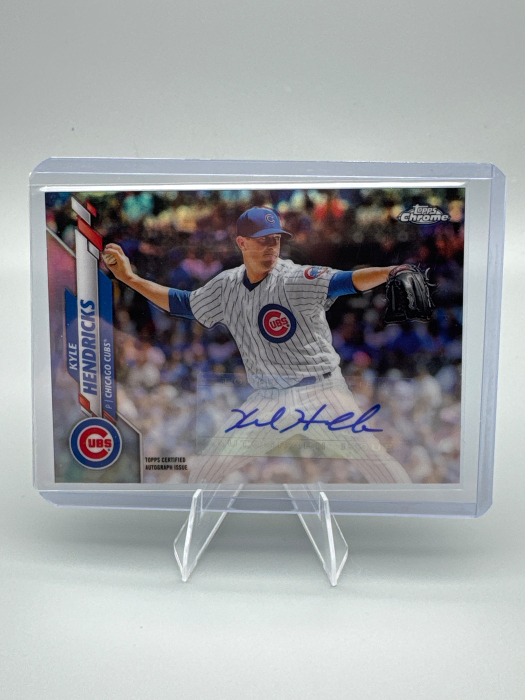 2020 Kyle Hendricks Topps Chrome Refractor USA-KH Auto