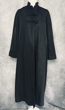 Vintage c. late 1940's early 50's Black A-Line Coat Jacket Toggle Closure Sz M