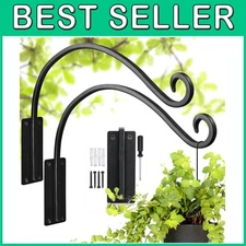 Sturdy Wall Mount Plant Hanger - Rust Resistant Iron Bracket