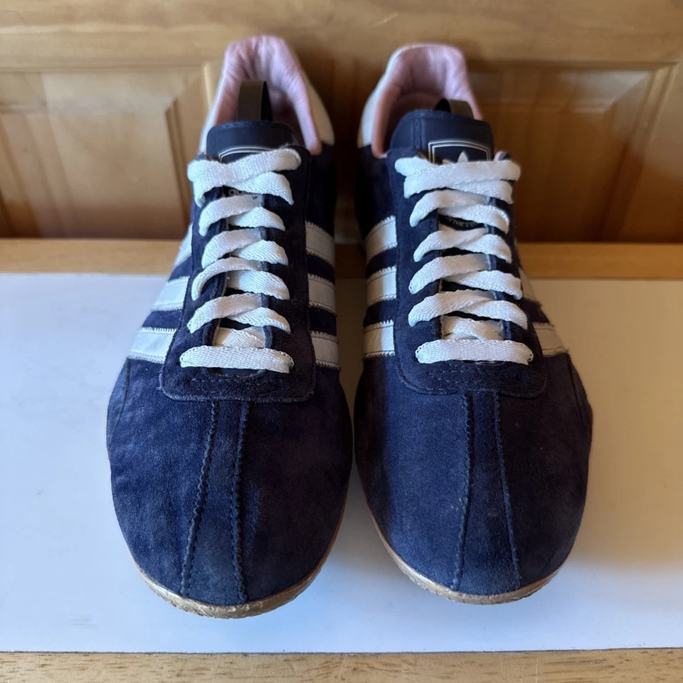 Vintage Adidas Navy And Pink Suede Women’s Size 8 ~447904 Retro Rare L@@K - Image 2 of 4