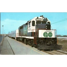 Vintage Train Postcard Go 9806 Transit Canadian National Railways 1971