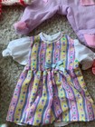 Handmade Knitted Sewn Vintage Doll 7" Dresses, Clothing Lot of 12 Various Sizes — photo 8