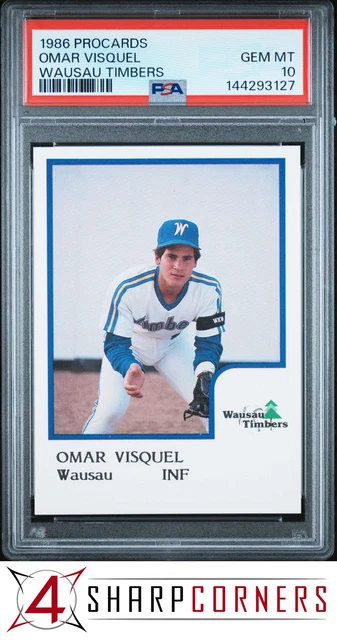 1986 PROCARDS WASAU TIMBERS OMAR VISQUEL VIZQUEL RC PSA 10