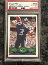 2012 Topps - Russell Wilson ROOKIE CARD Stands Visible PSA 10 GEM MINT. rookie card picture