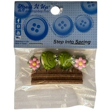 Dress It Up Step Into Spring Embellishments - 3D Frog Flower Springtime Cute 160