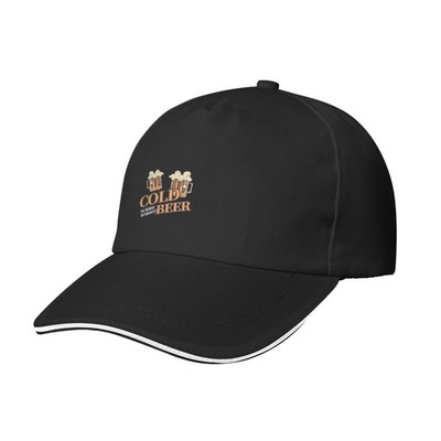 Beer Bash Sun Hat Classic Adjustable Sports Style Baseball Cap Golf Hat Black
