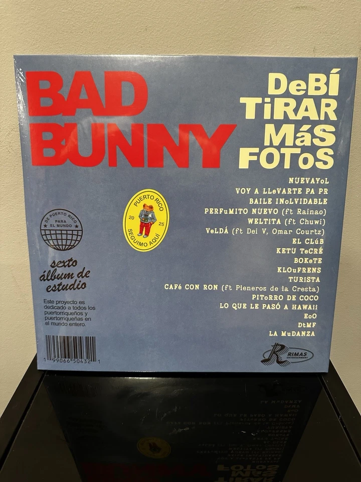 Bad Bunny Debi Tirar Mas Fotos Double Blue Vinyl Gatefold - SEALED - Image 2 of 2
