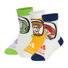 adidas Pixar Toy Story Socks Kids Grey Sizes 7.5K - 9.5K to 4.5 - 5.5 New