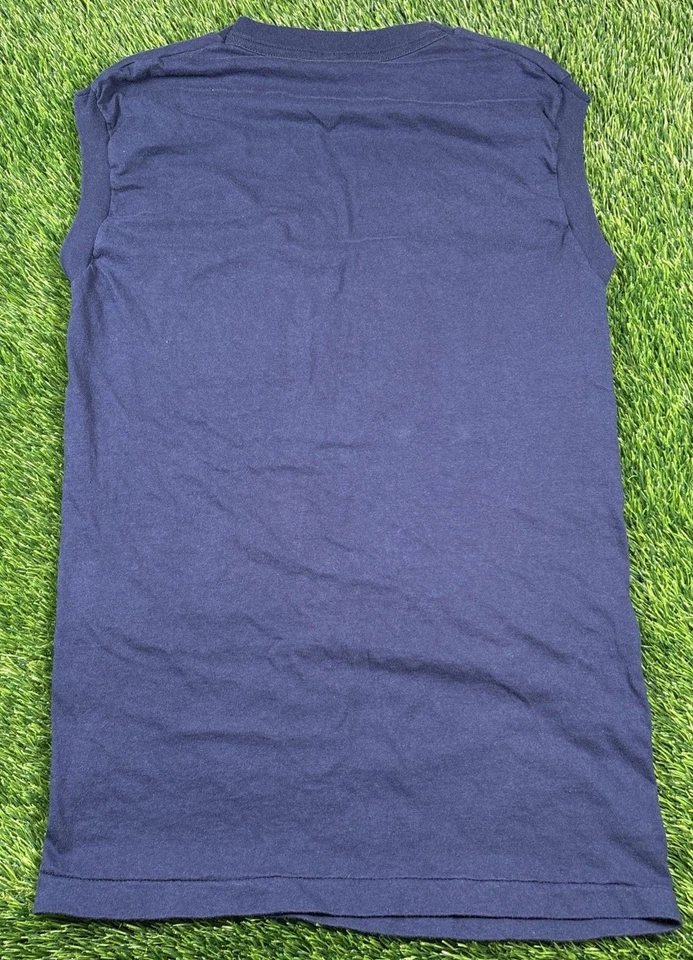 Vtg 90s Fruit Of The Loom Sleeveless Pocket Shirt Mens M Single Stitch Blank - Image 3 of 4