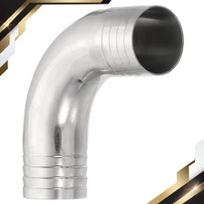 1 1/2in Hose Barb Fitting 90 Degree Elbow Hose Pipe Barbed 304 Stainless Steel