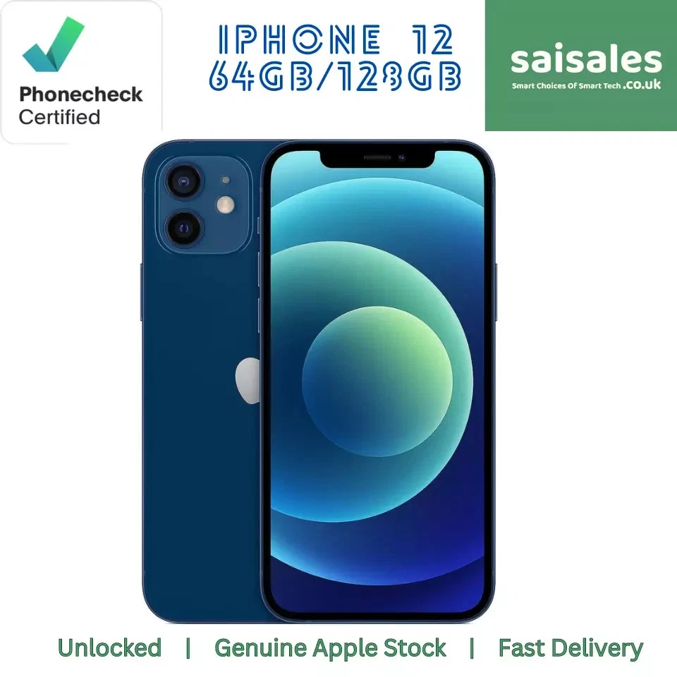 Apple iPhone 12 64GB 128GB 256GB ALL COLOURS Unlocked EXCELLENT CONDITION BOXED - Image 2 of 4