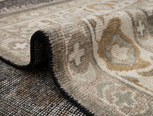 Turkish Oushak Style Olive Green Beige Soft Wool Hand Knotted CUSTOM SIZE Rug - Picture 13 of 13