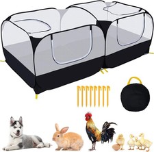 Foldable Pet Playpen with Zipper Cover - Modern Safe Space for Small Animals