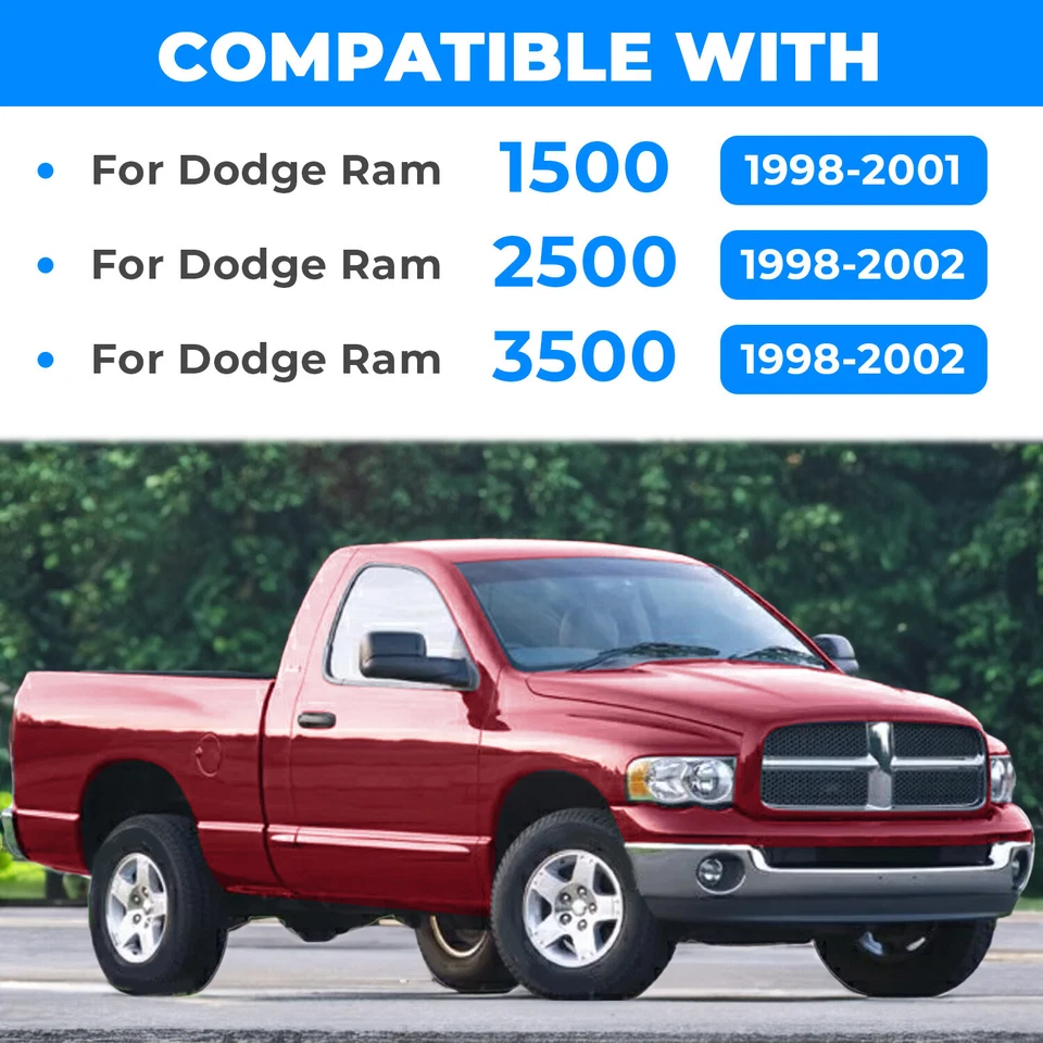 For 1998-02 Dodge Ram 1500/2500/3500 Pickup Dash Bezel&Dashboard Cover Overlay Foto 2 de 4