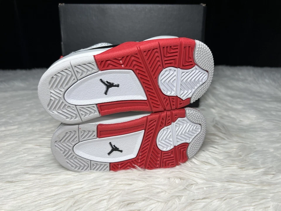 NUEVO Nike Air Jordan Dub Zero Retro Negro Rojo CRIADO 1 Bebé 4 Niño Zapatilla talla 8C Foto 4 de 4