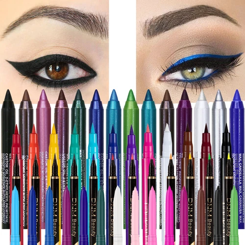 Matita eyeliner colorata 24 ore liquido alto pigmento lunga durata eye liner penna gel - Foto 2 di 110
