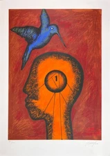 EDUARDO ROCA (CHOCO) .Engraved, Serigraphy / Cardboard.Contemporary Cuban Art.