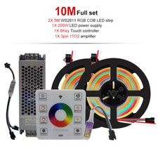 Ws2811 Rgb Cob Running Water Led Strip 12v 24v Addressable  Touch Control Kit