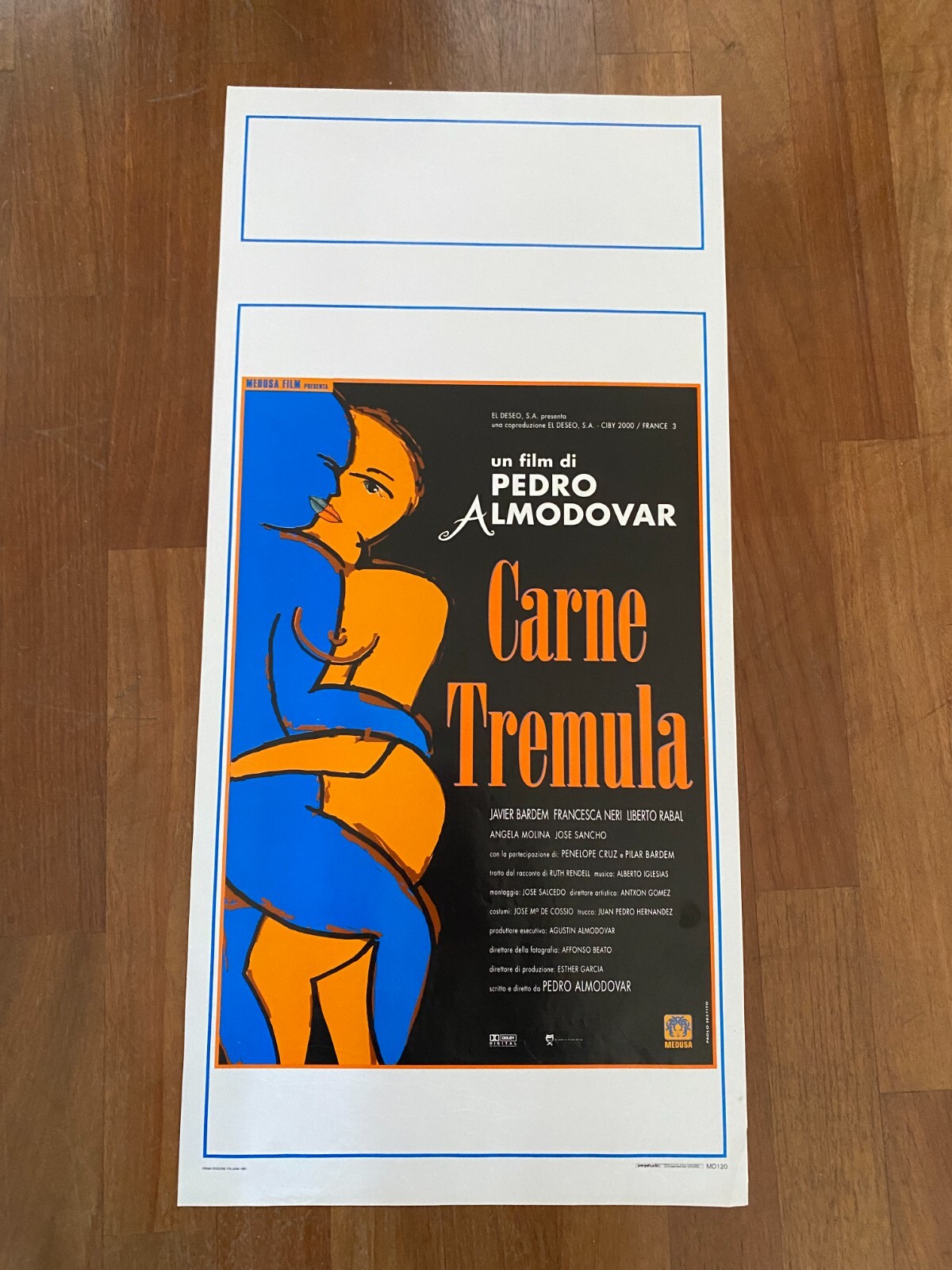 Locandina originale film Carne trémula (1997) - Regia di Pedro Almodóvar