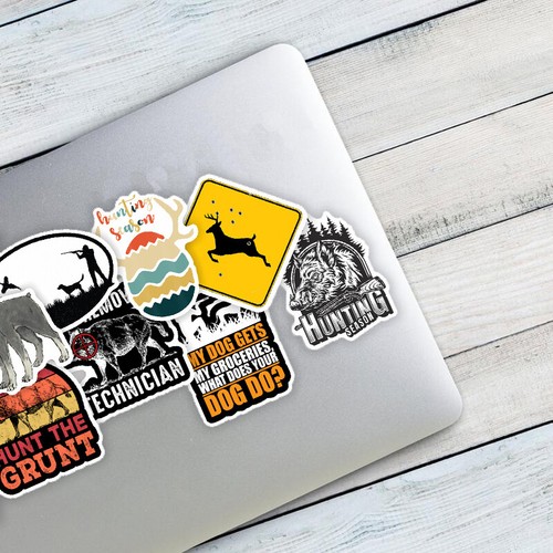 100er-Pack Outdoor Abenteuer Jäger Jagd Camping Aufkleber Vinyl wasserdicht Großpackung - Bild 5 von 6