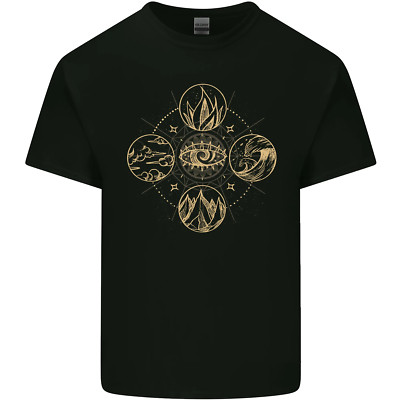  T-Shirt Celestial Elements Astrologie Sternschild Herren Baumwolle T-Shirt Top