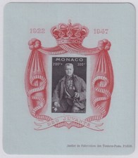 Monaco 1947 25E Anniversaire Du Principauté De Louis II BF 2A MNH L.780(455/s6)