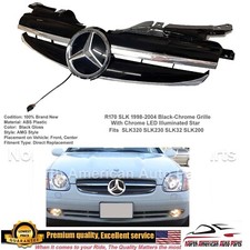 Slk R170 Grille Black-chrome Glossy Led Illuminated Slk320 Slk230 Slk200 98-04