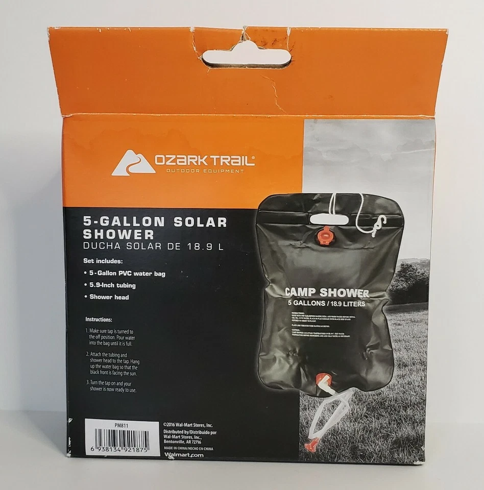 Bolsa de camping portátil de PVC de 5 galones para ducha solar al aire libre Foto 3 de 4