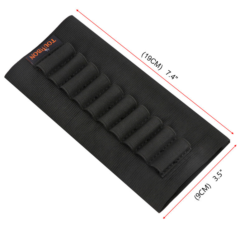 Tourbon Shooting Range Rifle Cartridges Holder Ammo Carrier Buttstock Sleeve US