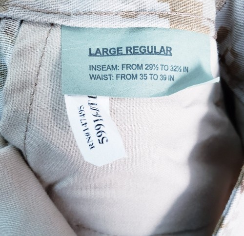 Tru-Spec Combat Pants Size Large Regular Brown Camo - Picture 3 of 4