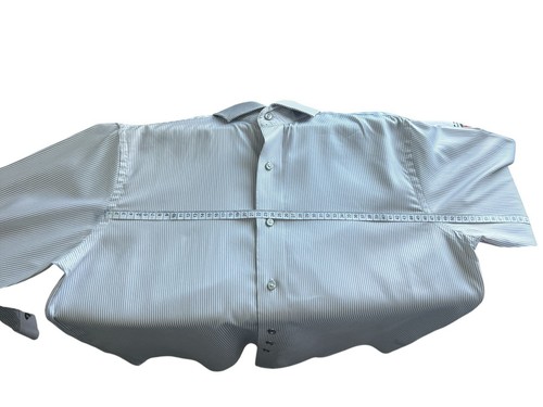 Lorenzo Uomo Mens Textured Check Regular Fit Dress Shirt Spread Collar 32/33 - Picture 6 of 6