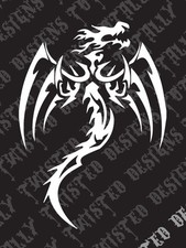 Dragon tribal vinyl decal sticker car truck cool wizard dungeons