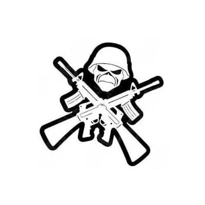 POPART Iron Maiden Band Sticker Decal skull crossbones