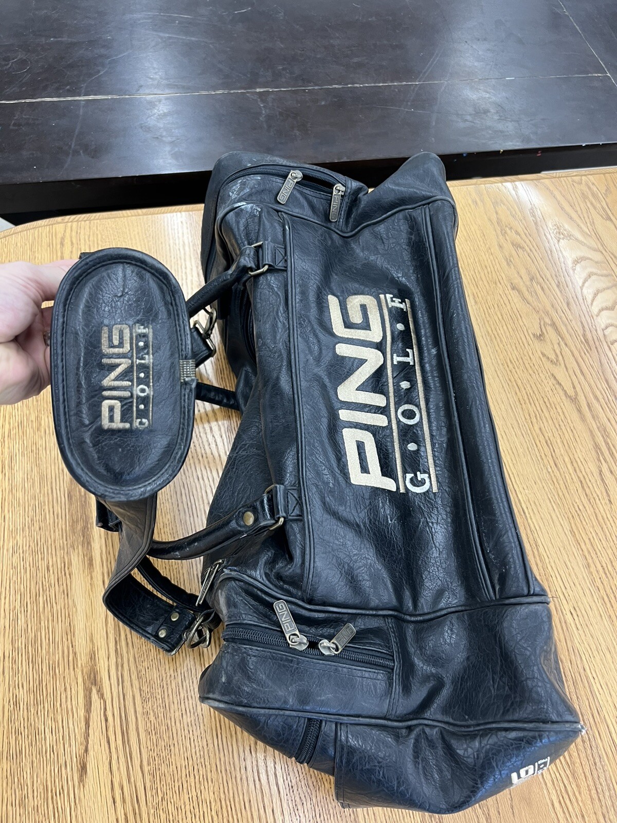 Vintage Ping Golf Bag Black 90’s Duffle Travel Gym We… Gem