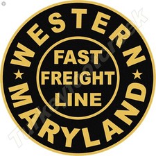 Western Maryland Fast Freight Line 11.75" Round Metal Sign