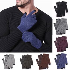 Men Women Winter Snow Gloves Touchscreen Windproof Warm Thick Knit Thermal Gift  