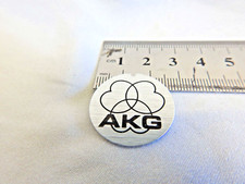 AKG vintage LOGO BADGE original round aluminium for Headphone, Microphone Case