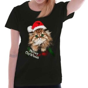 cat christmas tee shirts