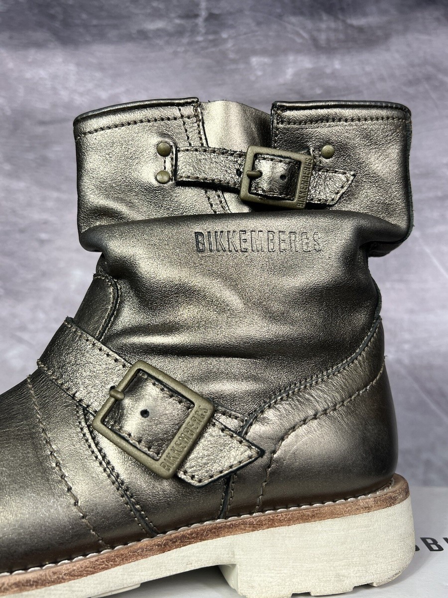 Dirk Bikkembergs Crumpled Gold Engineered Boots | eBay
