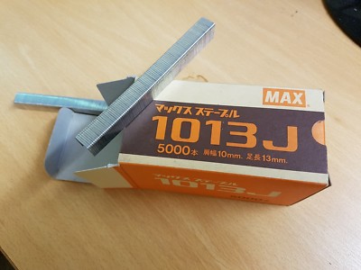 Max 1013J industrielle Heftklammern. Krone 10 mm, 13 mm Länge. Fit Max TA-20A-1013J Werkzeug