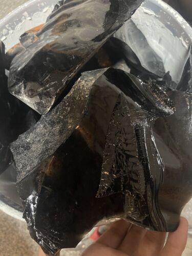 FLINT KNAPPING OBSIDIAN MATERIAL PREFORMS/BIG SPALLS 6 Lb - Picture 2 of 4