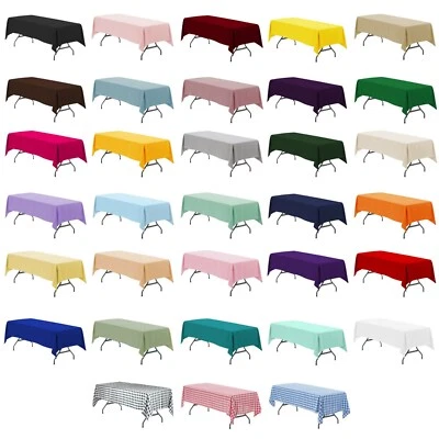 YOUR CHAIR COVERS YCC Linens - 60 x 102 Inch Rectangular Polyester Tablecloths