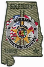 *NEW" Houston County Sheriff - Green, AL (3" X 5")  shoulder police patch (fire)