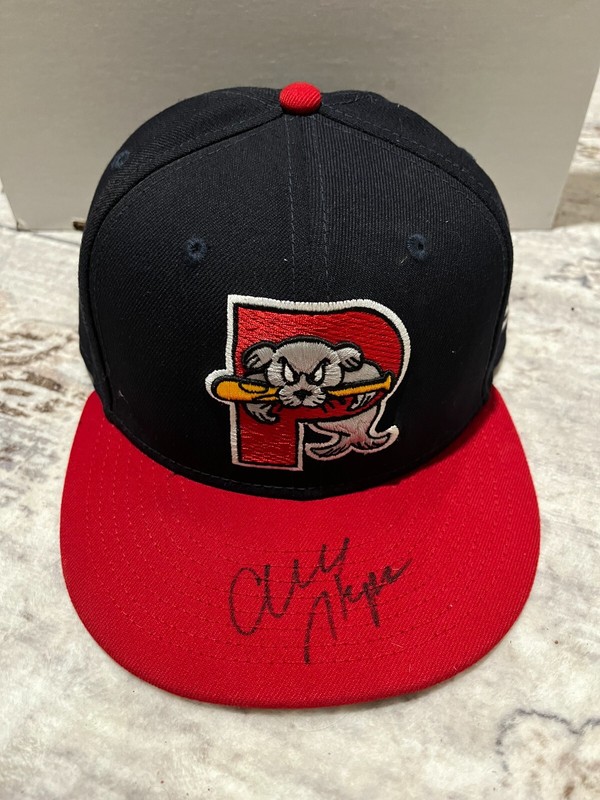 Alex Hoppe Portland Sea Dogs 2024 Game Used Road Hat 7 3/8