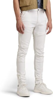 G-STAR RAW Herren Rackam 3D Skinny Jeans Elto Superstretch Weiß 5-Pocket