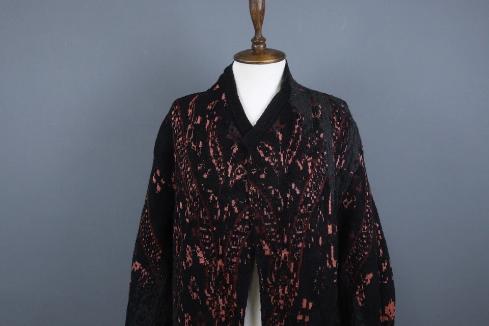 Просто Cavalli цветочный вязаный вискозы шерсти длинным рукавом кардиган свитер размер M - Изображение 2 из 4