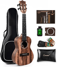 Concert Ukulele, CC207-23 Inch KOA Acacia Wood Ukelele for Adults Beginners Kit