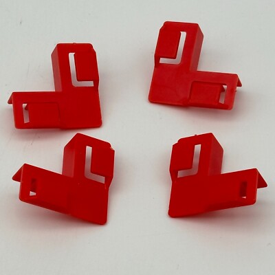 Fraidy Cats 4 Plastic Corner Fence Supports 1994 Replacement Pieces Parts