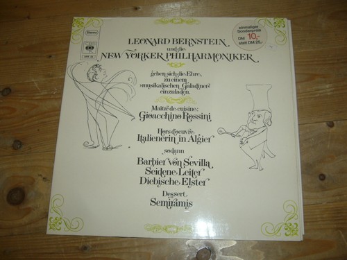 Schallplatte Leonhard Bernstein und die NewYorker PhilharmonikerGalaDinner
